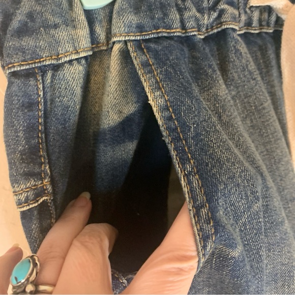 Selling Paint Womens Pull On Elastic Waist Custom Embroidery Pants Size M - Picture 6 of 13